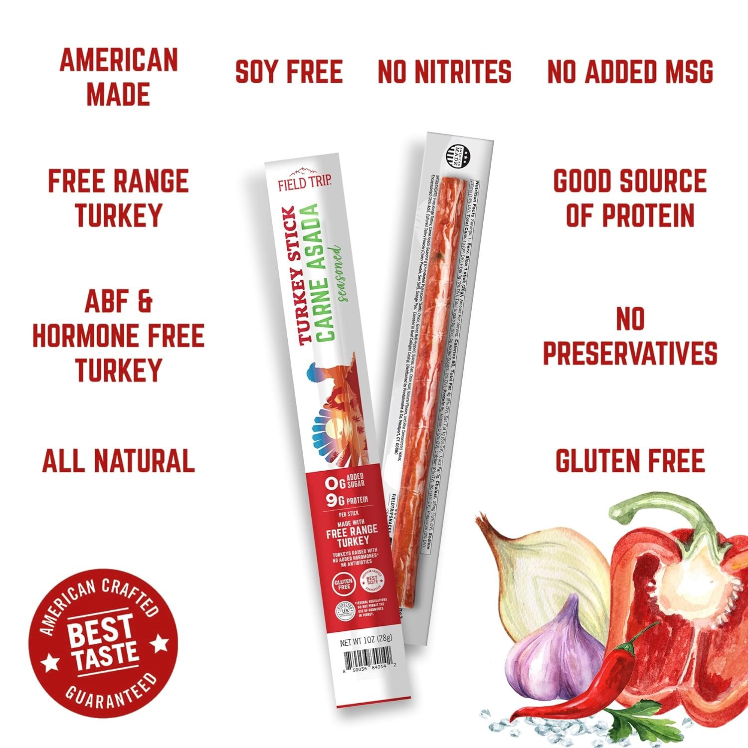 Turkey Meat Sticks - Cracked Pepper — Field Trip Snacks